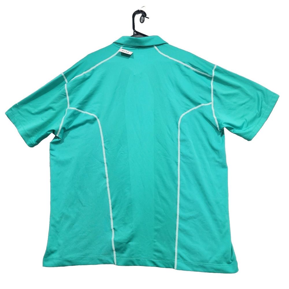 Nike Golf Polo Shirt Mens 2XL Blue Solid Nike FITDRY Standard Fit Short Sleeve
